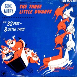 get gene autry the three little dwarfs 78rpm christmas record with picture sleeve from what cheer in providence (cover)