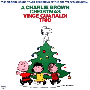 get vince guaraldi trio a charlie brown christmas on vinyl lp record album from what cheer in providence (front cover photo)